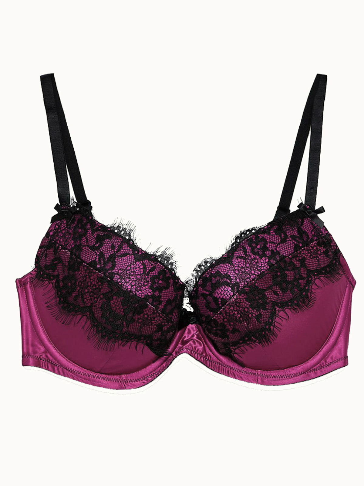 Ann Summers - - Ann Summers PINK/BLACK Macelyn Plunge Bra - Size 32 to 44  (F-G-H)