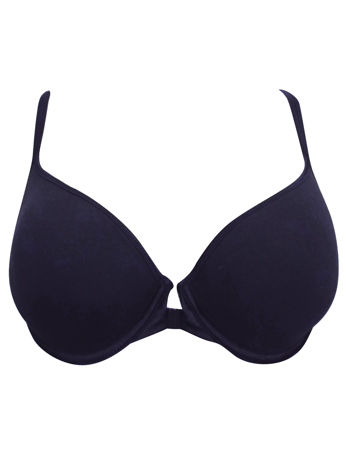 Vassarette Vassarette BLACK Satin Trim Padded Front Fastening Bra
