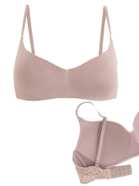 OYSHO MAUVE Non-Wired Extra Comfort Bra - Size 32 to 38 (B Cup)