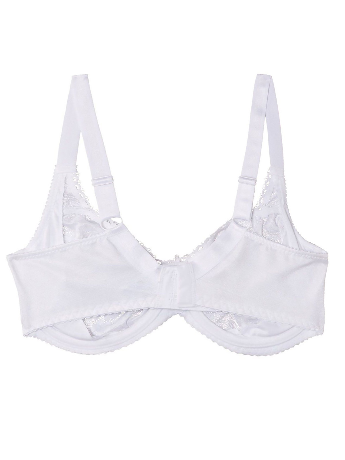 Naturana - - Naturana WHITE Wired Non-Padded Sheer Lace Full Cup Bra ...