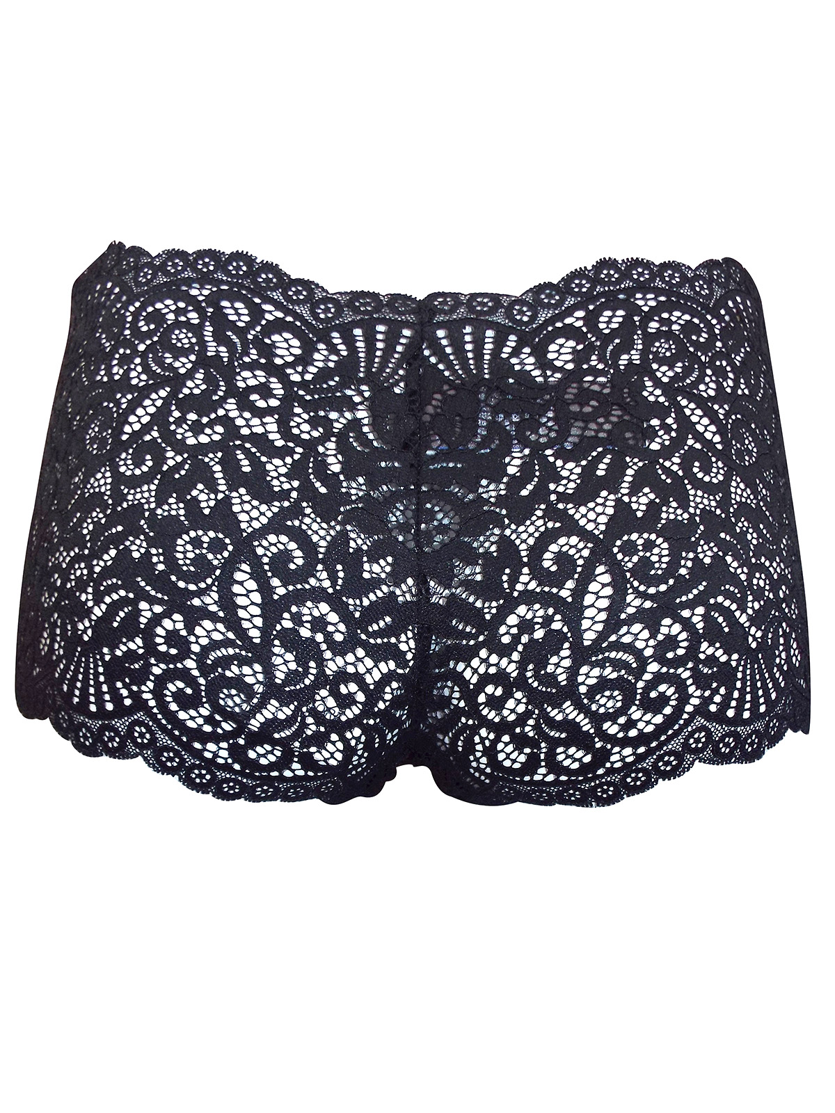 BLACK Floral Lace Shorts - Size 6 to 18