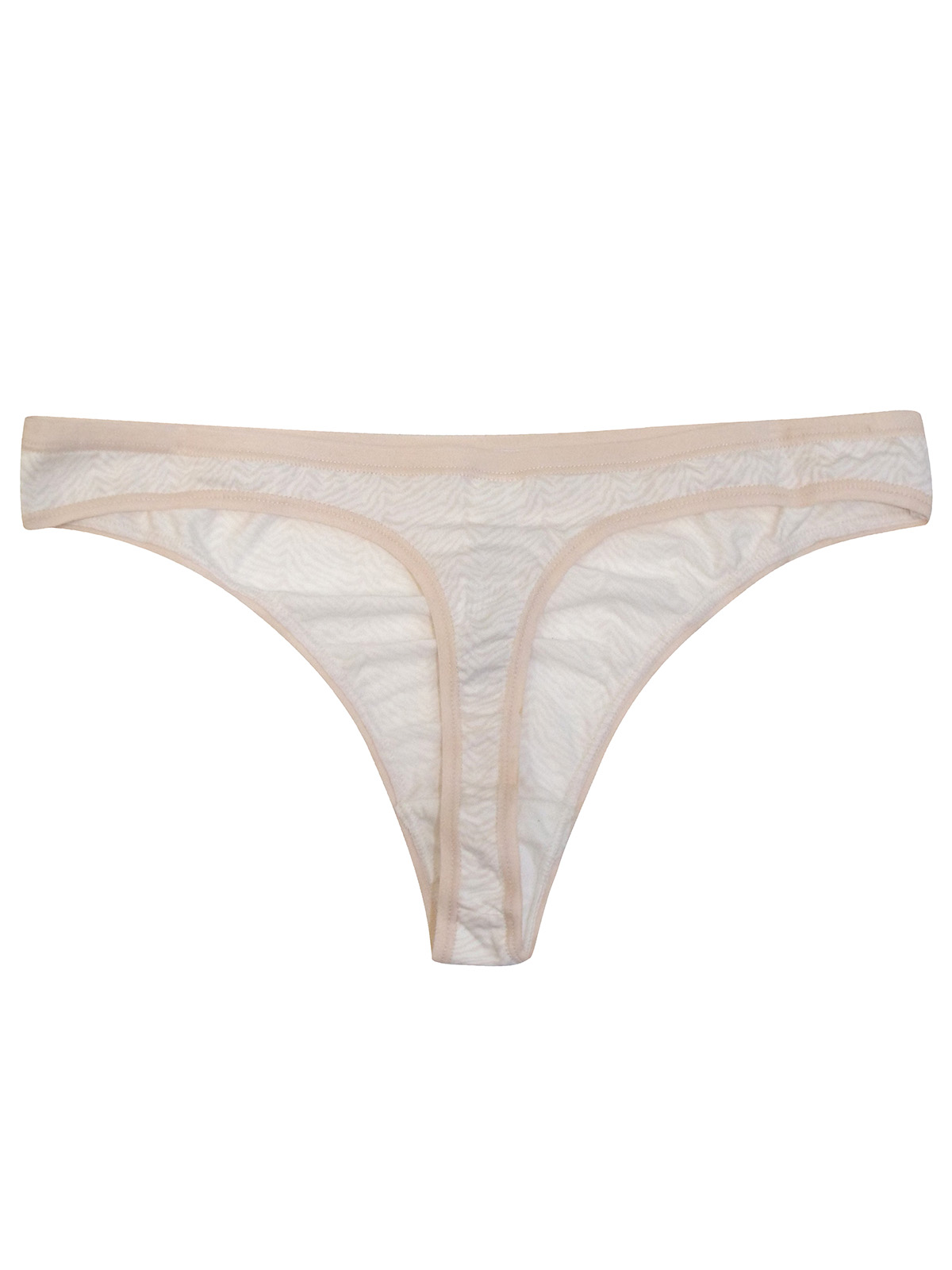 F&F - - F&F NATURAL No VPL Zebra Print Thong - Size 12