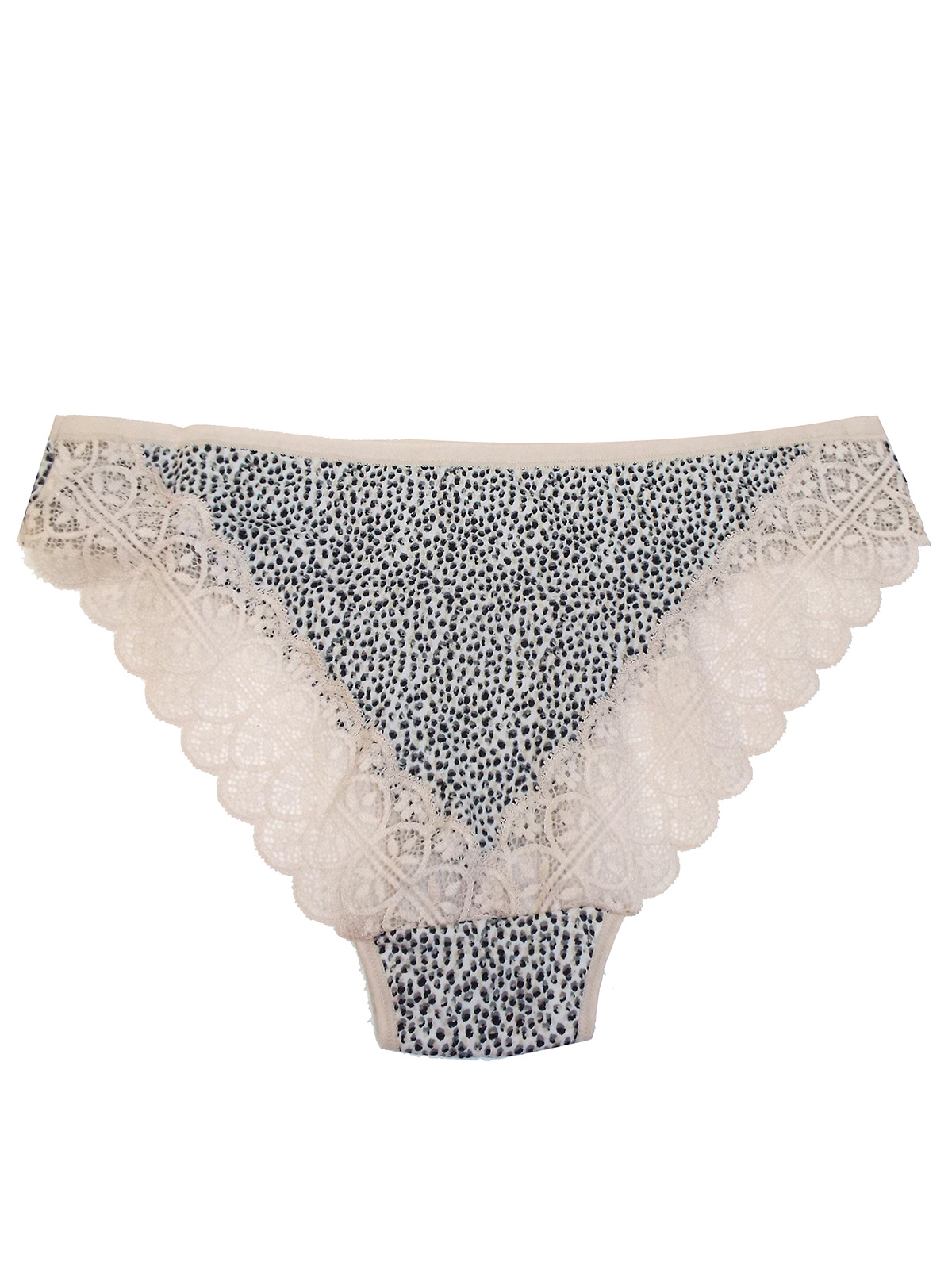 Entice Leopard Print Lace Trim Brazilian Knickers, Women