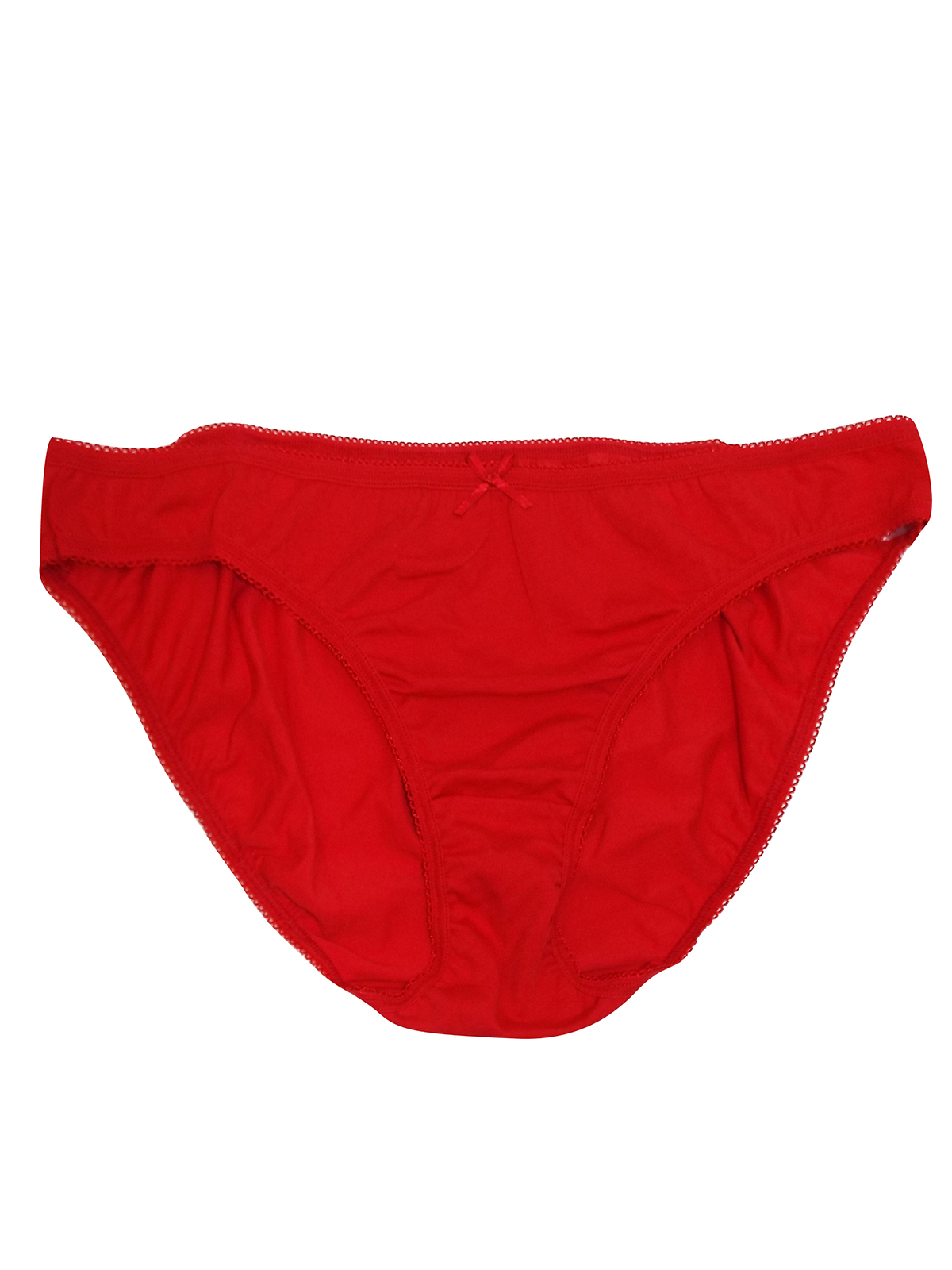RED Cotton Rich Bikini Knickers Size 12 to 20