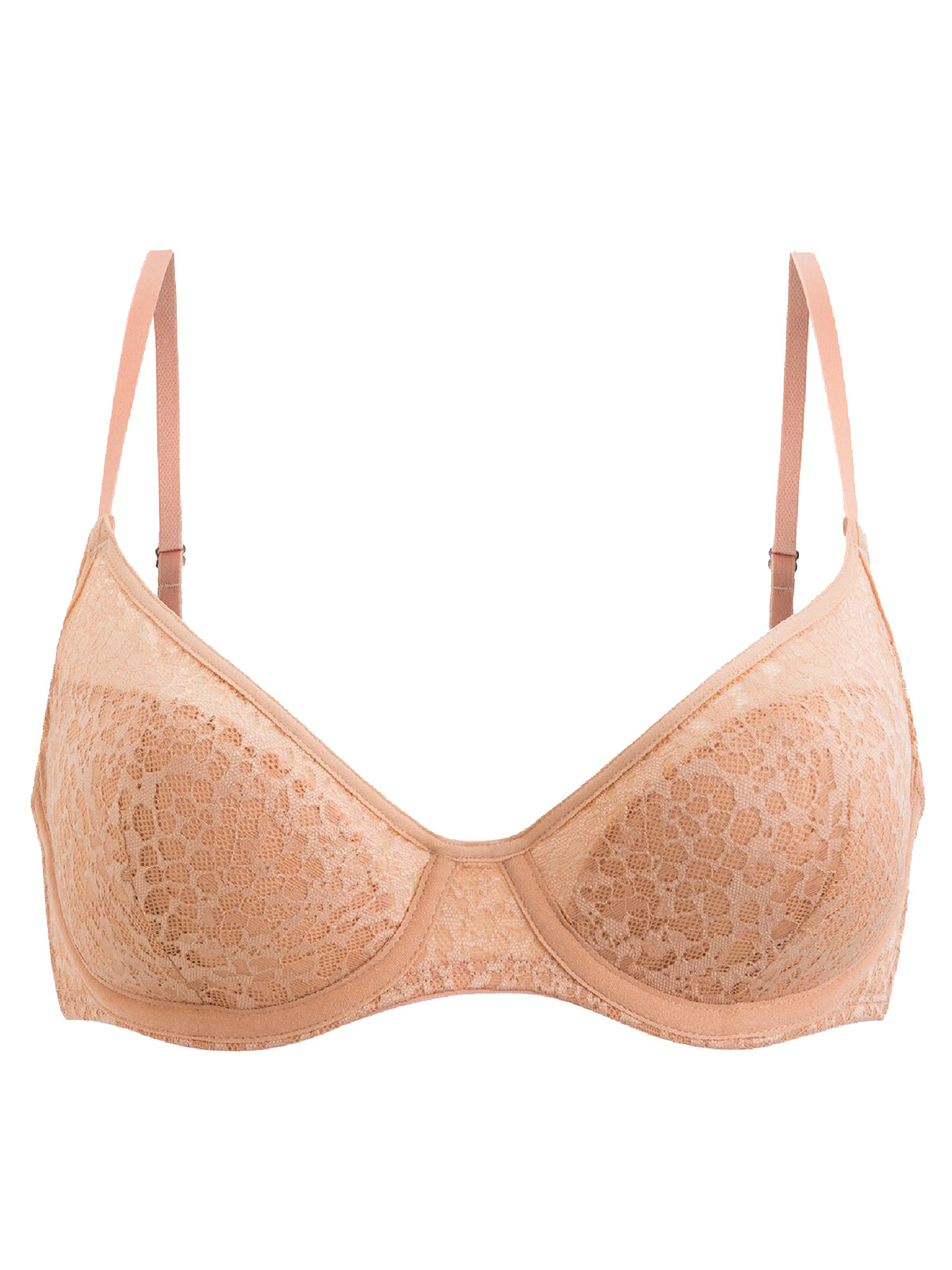 Wholesale Lingerie Spanish Brand Oysho - - OYSHO SAND Lace Moulded Cup  Wired Bra - Size 34 to 38 (B cup)