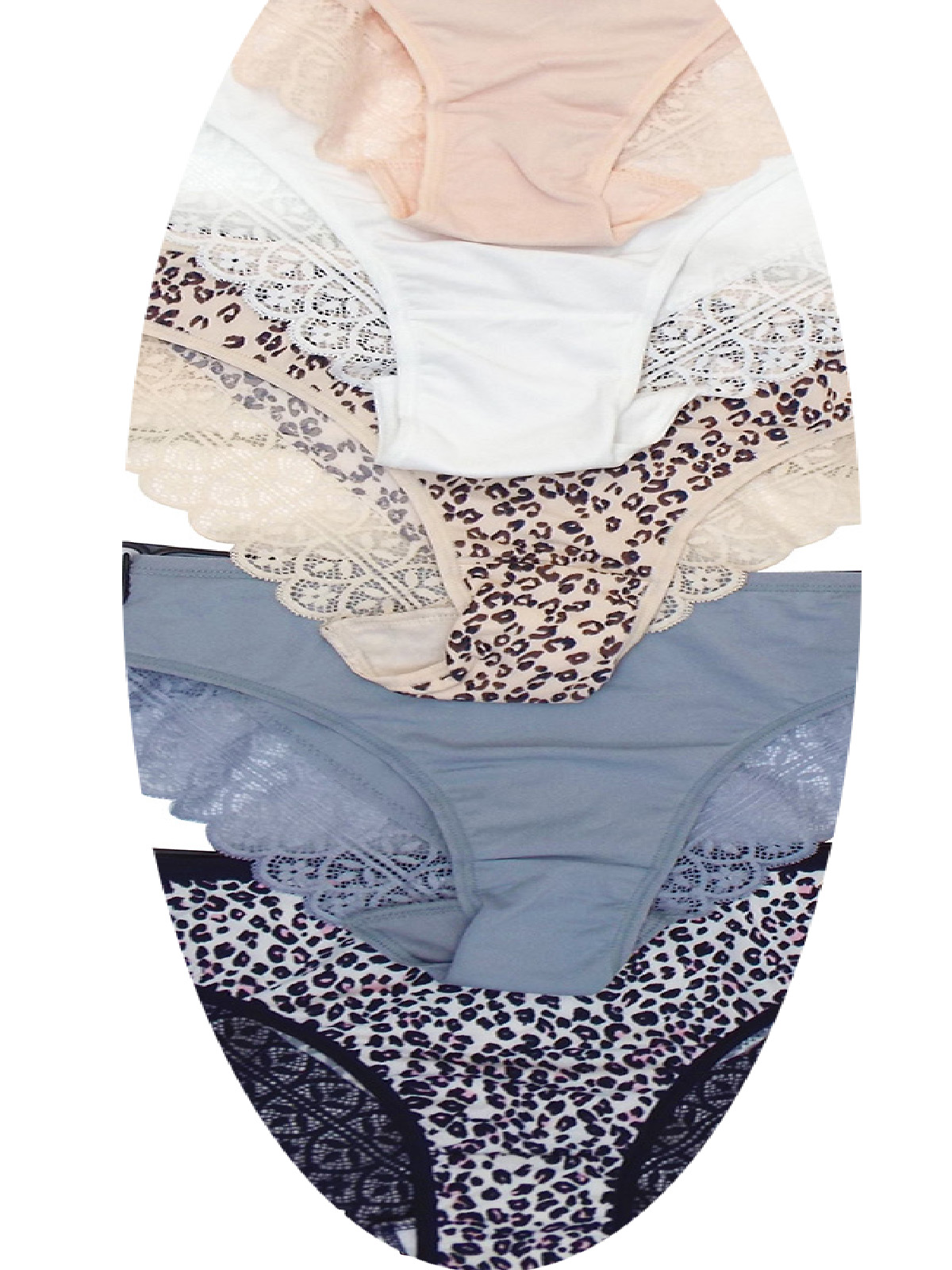 F&F F&F ASSORTED Lace Back Brazilian Knickers Size 6 to 18