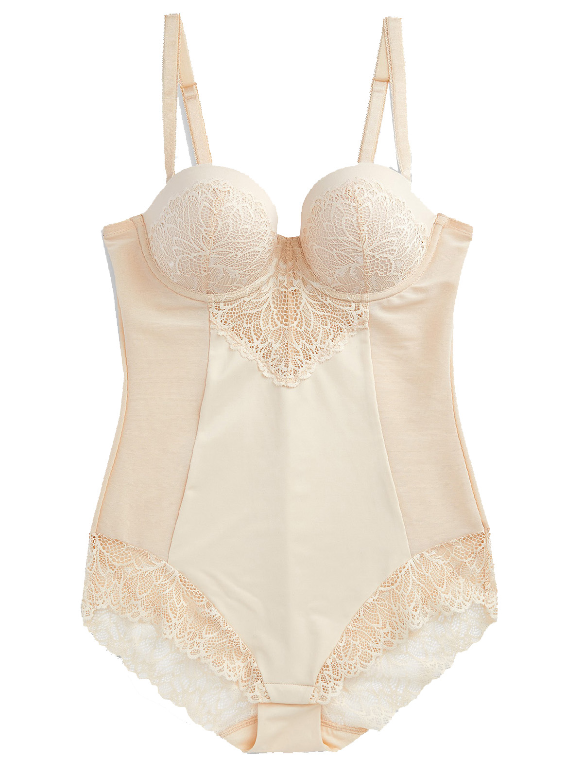 NATURAL Firm Control Cupped Lace Body - Size 34 (B cup)