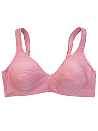 Trofé DUSTY-PINK Emma Jacquard Moulded Cup Non-Wired Bra - Size 34 to 42 (A-B-C-D)
