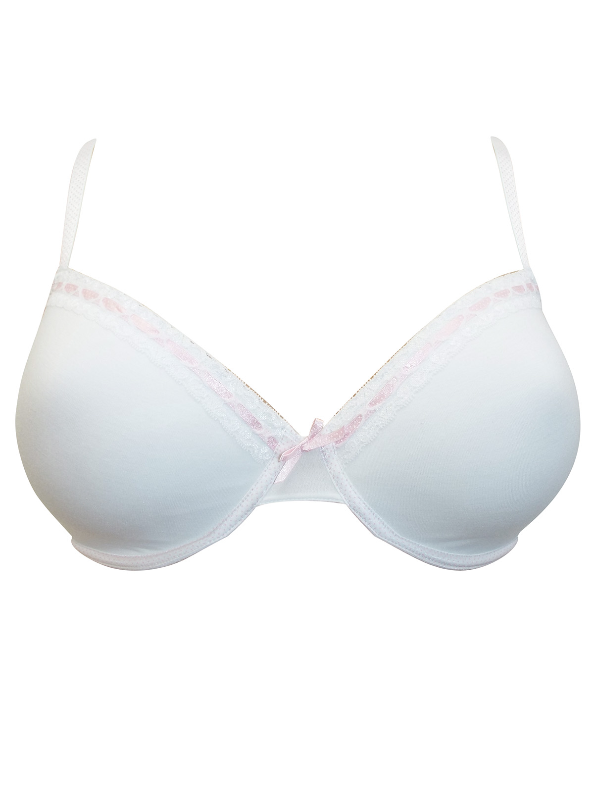 F&F - - F&F WHITE Moulded Cup Underwired Full Cup Bra - Size 36 (E cup)