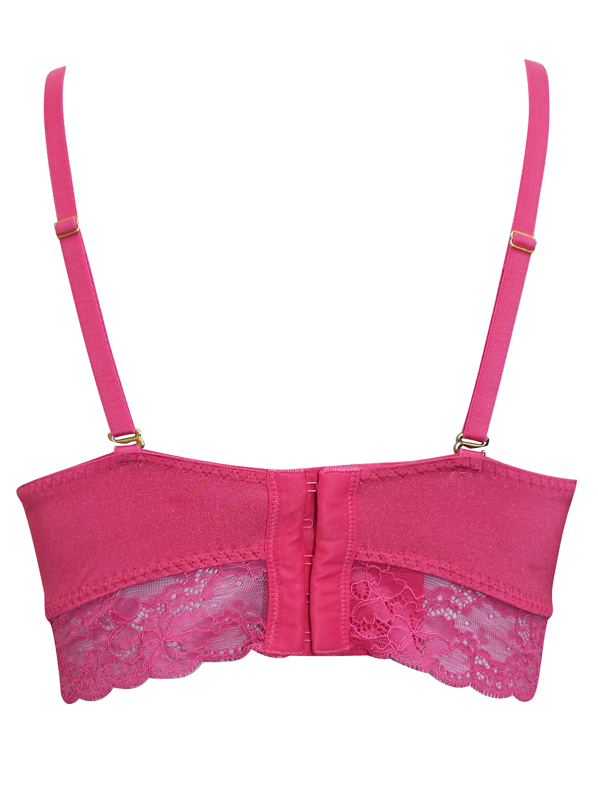 Matalan - - M4TALAN PINK Padded & Wired Lace Longline Multiway Bra ...