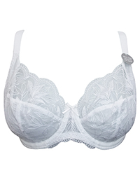 G3ORGE WHITE Embroidered Wired Full Cup Bra - Size 34 to 42 (C-D-DD-F-G-H)