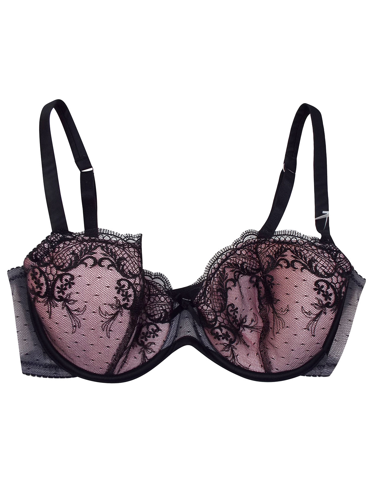 Boux Avenue - - Boux Avenue BLACK/PINK Jacqui Lace Underwired ...