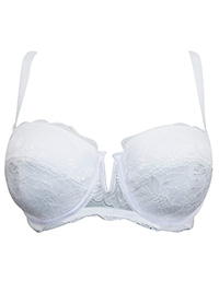 Pretty Secrets WHITE Katie Padded Multiway Wired Bra - Size 36 to 48 (B-C-D-DD-E-F)