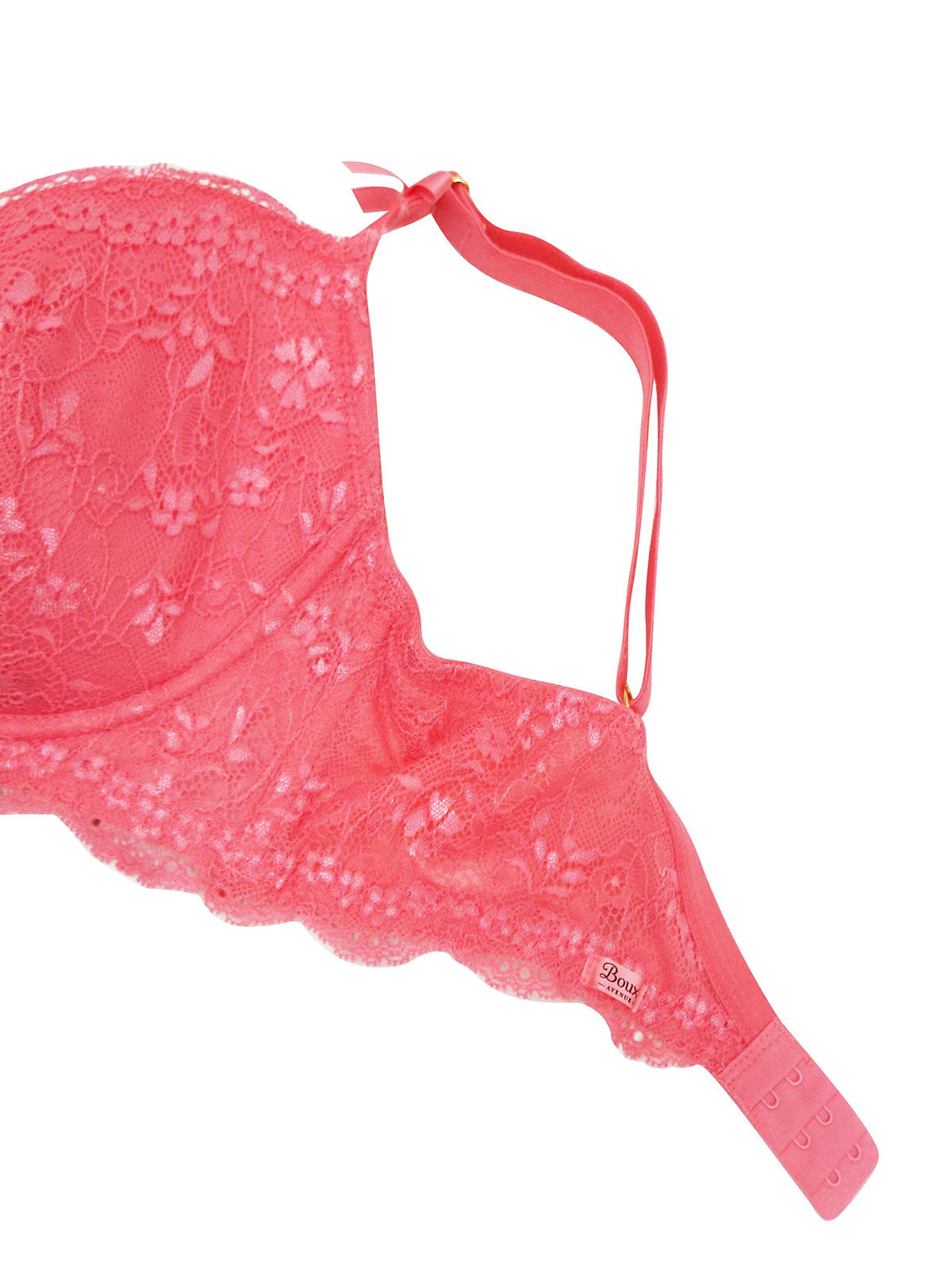 Boux Avenue - - PINK Chloe Contrast Lace Balconette Bra - Size 30 to 40  (A-B-C-D-DD-E-F-FF-G)