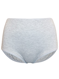 Secret Possessions LIGHT-GREY Pure Cotton High Rise Full Briefs - Size 6/8 to 22/24 (XS to XXL)