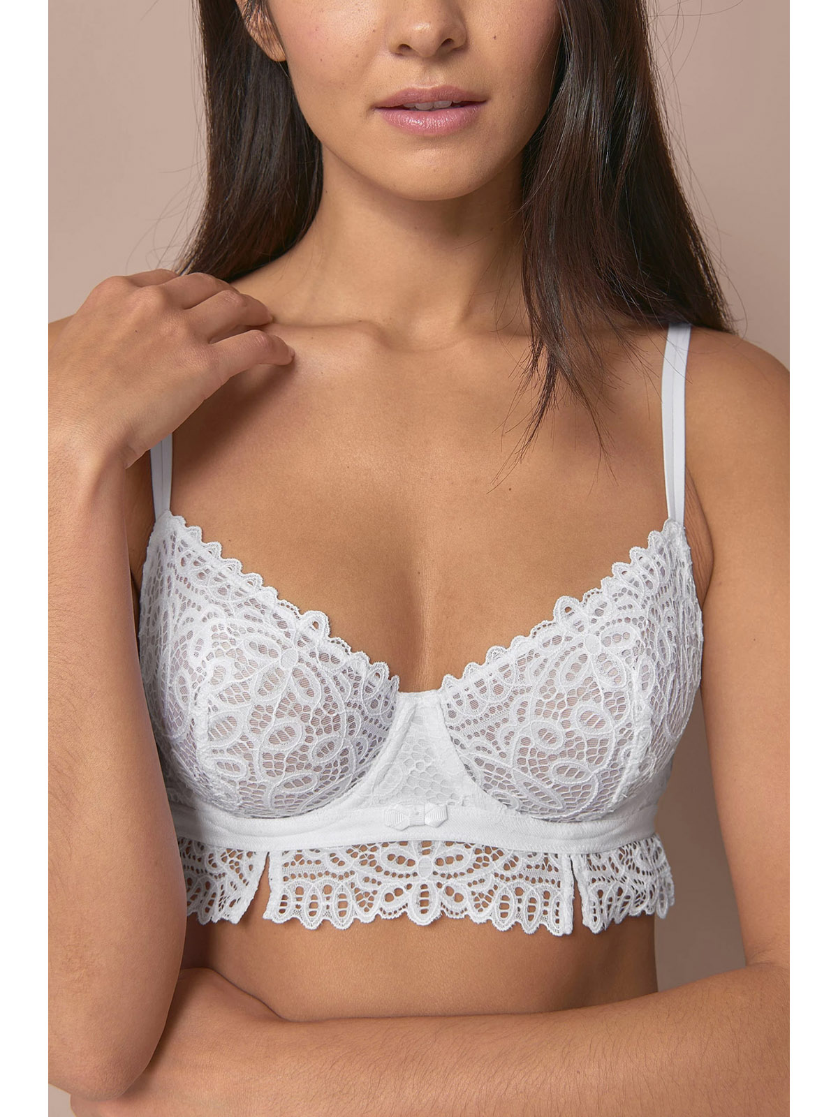  LANREN Women's Bra Large Size Bra Solid Color Deep V Lingerie  Tie Single Bra Gathered (Color : White, Cup Size : 85C) : Clothing, Shoes &  Jewelry