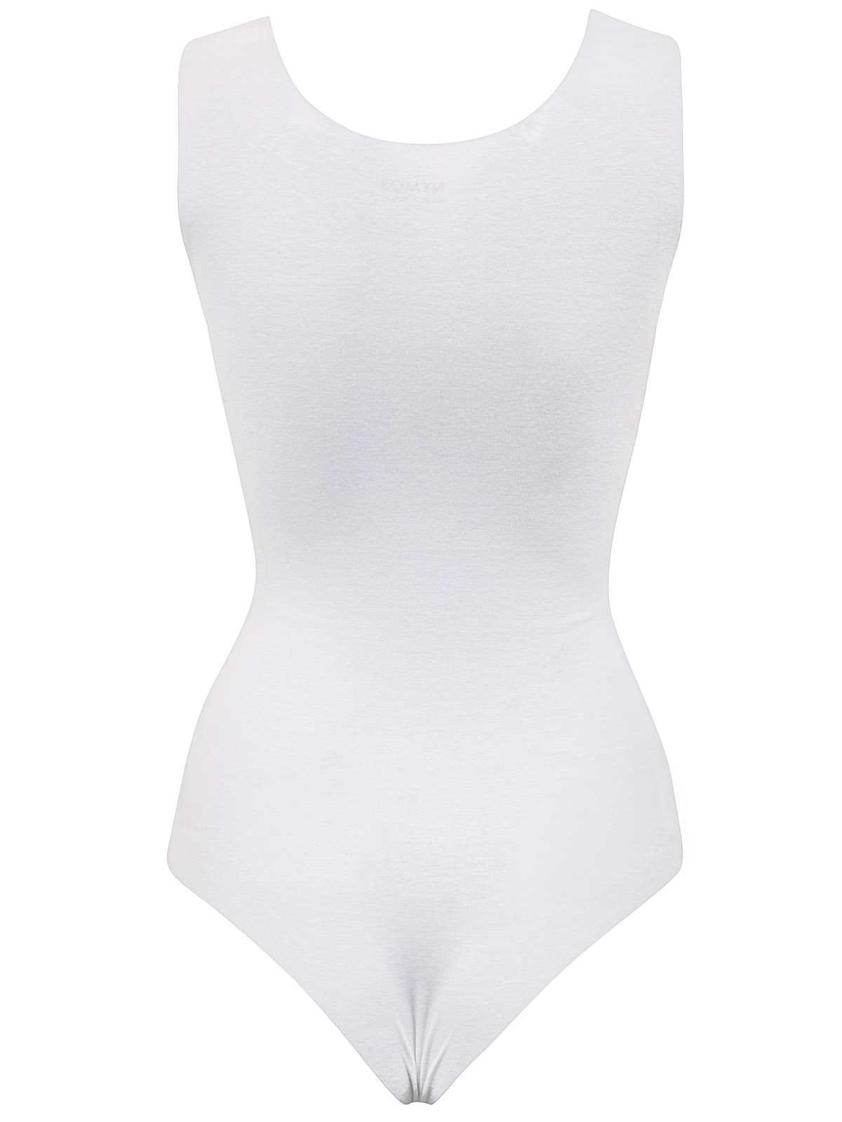 Nymos - - Nymos WHITE Invisible Sleeveless Cheeky Bodysuit - Size S to XL