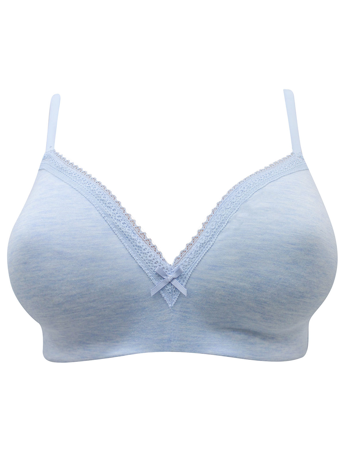 F&F - - F&F BLUE-MARL Modal Rich Non-Wired Full Cup T-Shirt Bra - Size ...