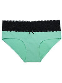 LaSenza SPEARMINT Contrast Lace Trim Hiphugger Knickers - Size S to XL