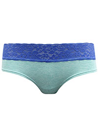 LaSenza AQUA Contrast Lace Trim Hiphugger Knickers - Size S to XL