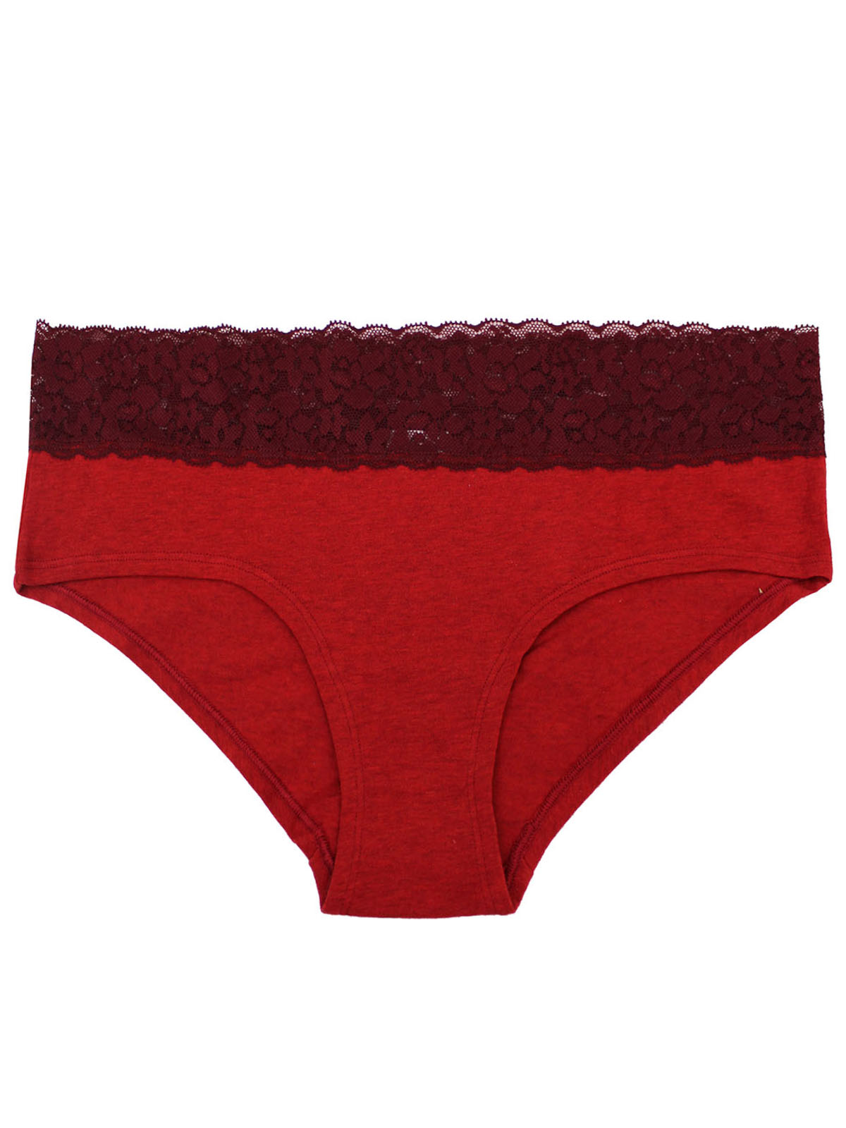 La Senza - - LaSenza RED Contrast Lace Trim Hipster Knickers - Size S to XL