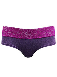 LaSenza BERRY Contrast Lace Trim Hiphugger Knickers - Size S to L