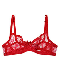 AG3NT Provocateur RED Shazam Lace Wired Balcony Bra - Size 32 to 36 (A-C)