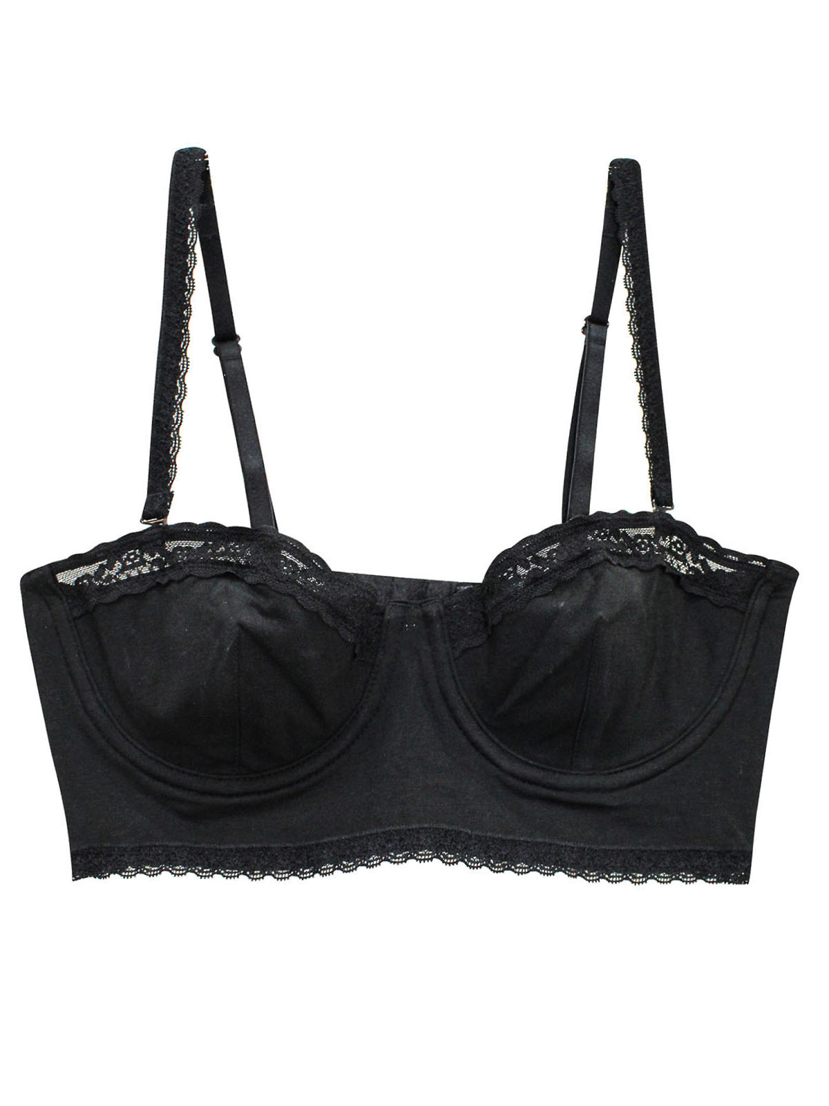 Vermont Country Store Soft-Lace Cup-Sized Bralette Sand