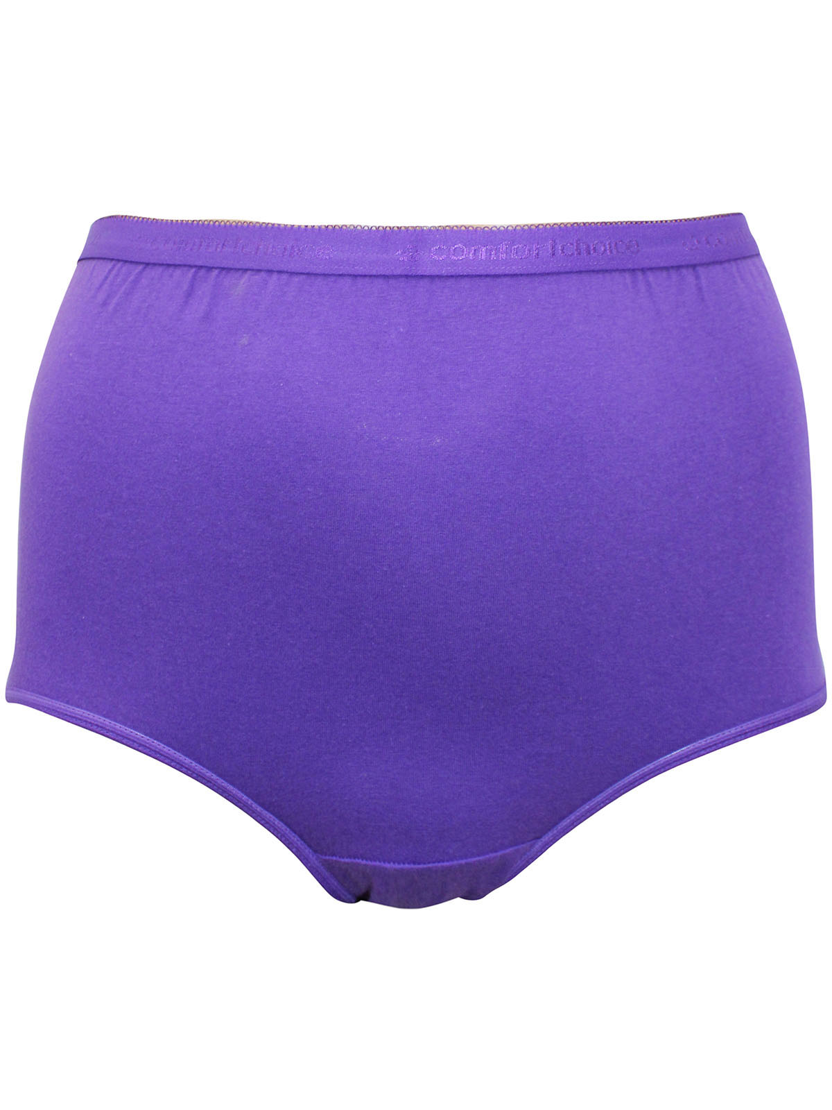 Comfort Choice - - Comfort Choice VIOLET Pure Cotton High Waisted Full  Briefs - Plus Size 12 to 42/
