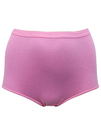Comfort Choice PINK Pure Cotton High Waisted Full Briefs - Plus Size 12 to 42/44 (US 7 to 16)