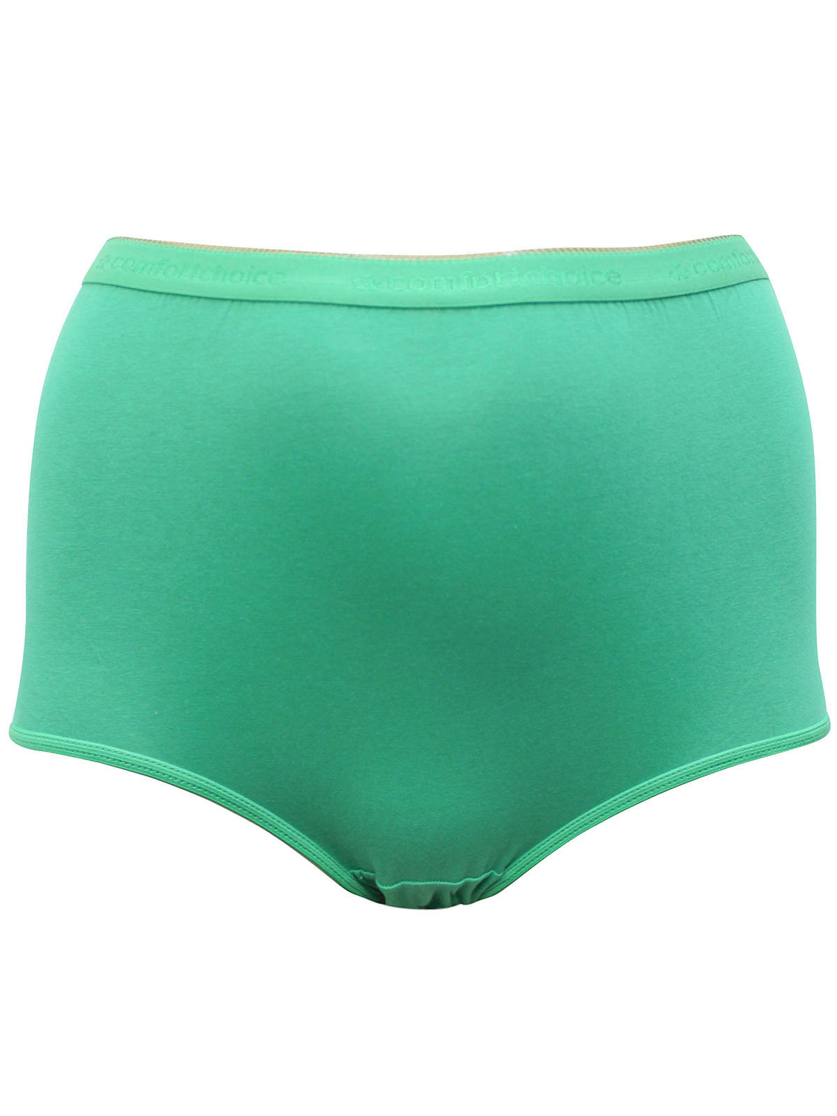 Comfort Choice - - Comfort Choice GREEN Pure Cotton High Waisted Full Briefs  - Plus Size 12 to 42/4