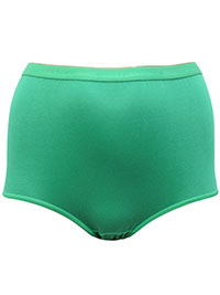 Comfort Choice GREEN Pure Cotton High Waisted Full Briefs - Plus Size 12 to 42/44 (US 7 to 16)