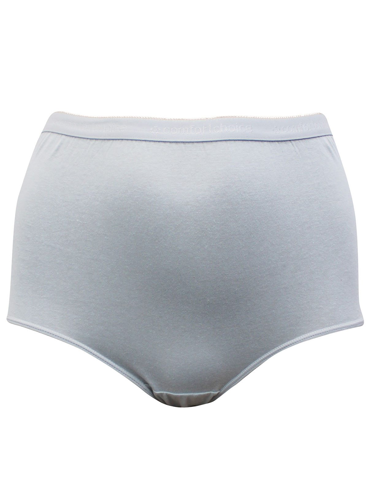 Comfort Choice - - Comfort Choice LIGHT-GREYBLUE Pure Cotton High Waisted  Full Briefs - Plus Size 1