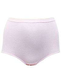 Comfort Choice LIGHT-PINK Pure Cotton High Waisted Full Briefs - Plus Size 12 to 42/44 (US 7 to 16)