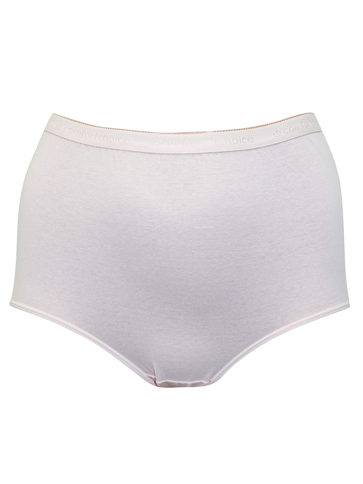 Comfort Choice - - Comfort Choice BABY-PINK Pure Cotton High Waisted Full  Briefs - Plus Size 12 to