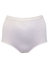 Comfort Choice BABY-PINK Pure Cotton High Waisted Full Briefs - Plus Size 12 to 42/44 (US 7 to 16)
