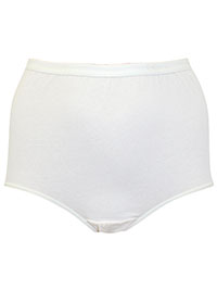 Comfort Choice IVORY Pure Cotton High Waisted Full Briefs - Plus Size 12 to 42/44 (US 7 to 16)