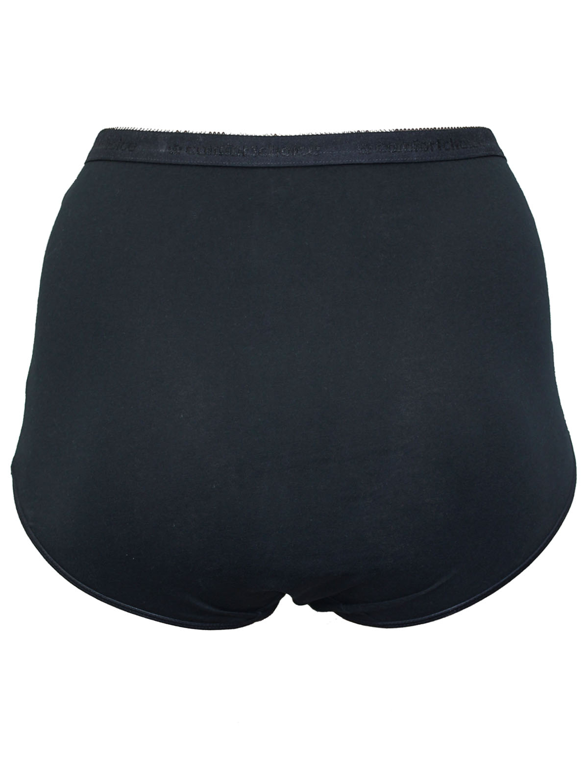 Comfort Choice - - Comfort Choice BLACK Pure Cotton High Waisted Full Briefs  - Plus Size 12 to 42/4