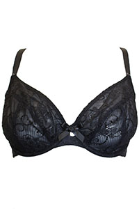 BLACK Brodie Full Support Plunge Bra - Size 30 to 38 (D-DD-E-F-FF-G-H)