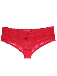 RASPBERRY All Over Lace Cheeky Hipster Knickers - Size S to XL
