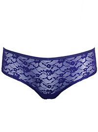 PURPLE Lace Front Brazilian Knickers - Size 8 to 16/18 (S to XL)