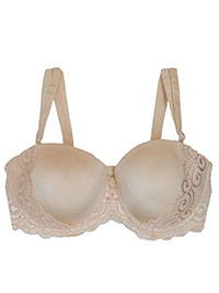 PEACH Ase Padded & Wired Balconette Bra - Size 32 to 40 (A-B-C-D-DD)