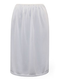 IRREGULAR - WHITE Split Hem Half Slip - Size 8 to 24