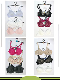 12-PACK ASSORTED Bras - Size 30 to 40 (AA-A-B-C)