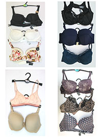 11-PACK ASSORTED Bras - Size 30 to 38 (AA-A-B-C-F)