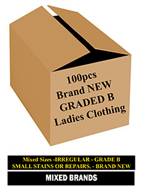100pc LUCKY DIP Box of Ladies Clothing-GRADE B - All Sizes