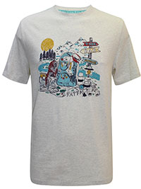 FF Mens WHITE-MARL Sign Post Graphic T-Shirt - Size S to 3XL