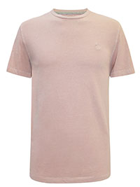 FF Mens DUSTY-PINK Lulworth Crew T-Shirt - Size S to 2XL