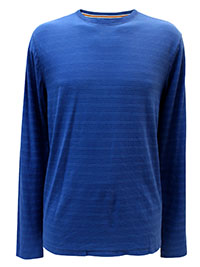 FF Mens BLUE Textured Stripe Long Sleeve Top - Size M to 2XL