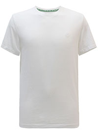 FF Mens WHITE Pure Cotton Lulworth Crew Neck T-Shirt - Size M to 3XL